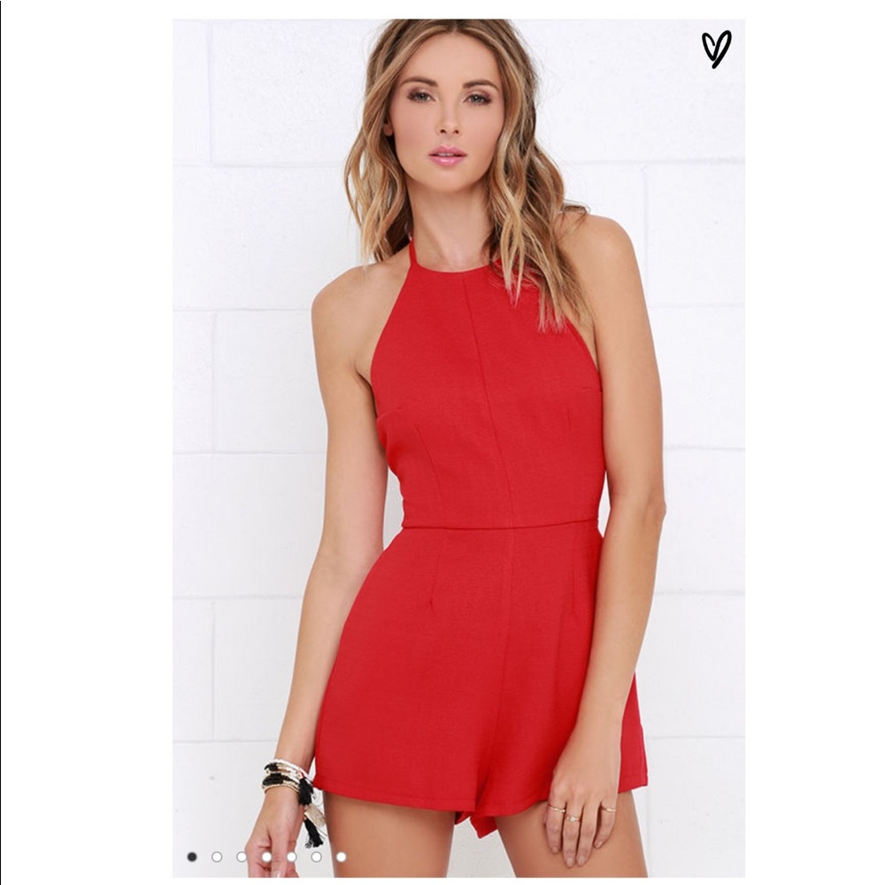Flight to Florianopolis Red Romper